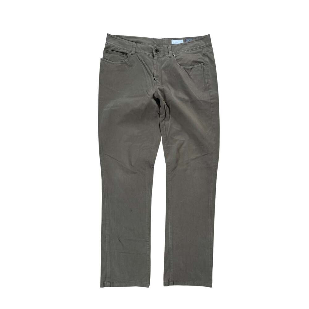 J. Hilburn Mens 35 Taupe Straight Leg Brown Pants
